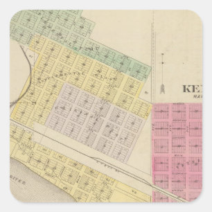 Kendall, Morganville, Silver, Idana, Kansas Square Sticker