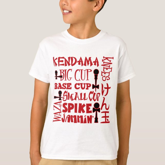 Kendama Block, red T-Shirt (Front)