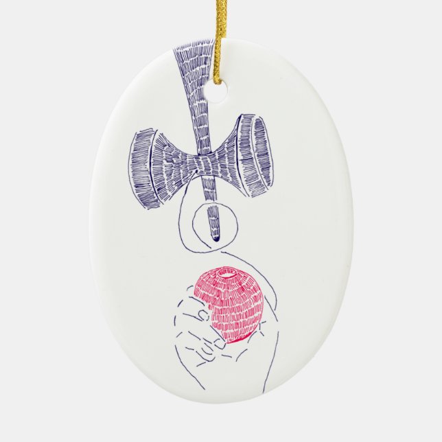 KENDAMA CERAMIC ORNAMENT (Front)