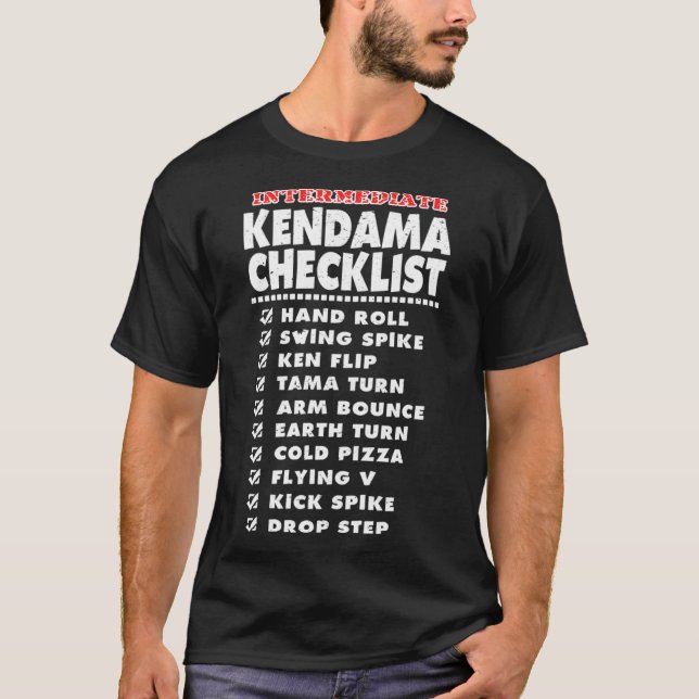 Kendama Intermediate Tricks Checklist Fan T-Shirt (Front)