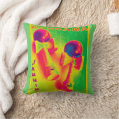 Kendama Jammin' Psychedelic Poster Throw Pillow (Blanket)