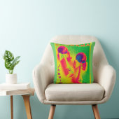 Kendama Jammin' Psychedelic Poster Throw Pillow (Chair)