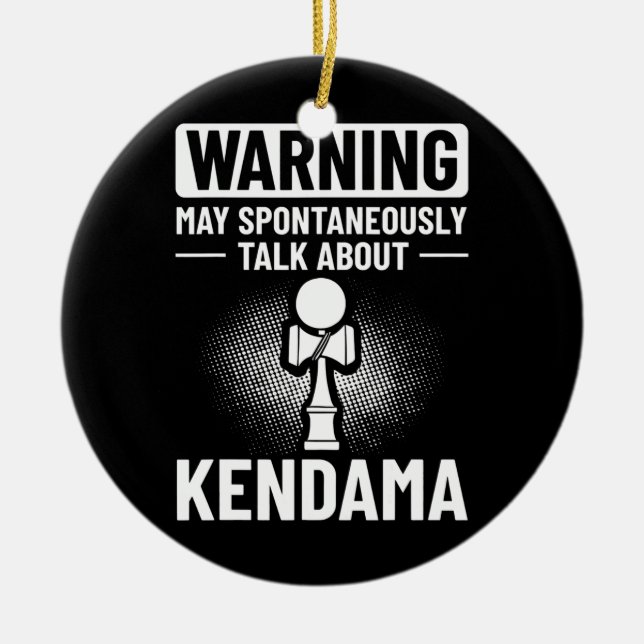 Kendama Trick Japanese Toy Ball Game Beginner  Ceramic Ornament (Front)