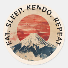 Kendo Eat Sleep Repeat Mount Fuji 