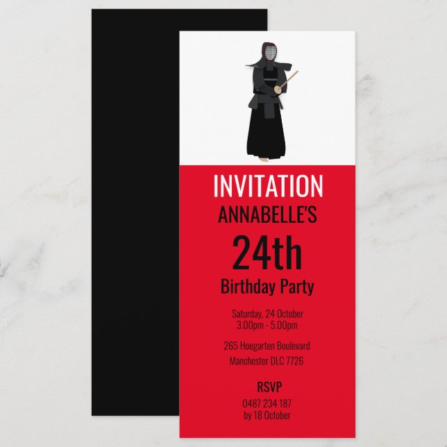 Kendo Invitation (Front/Back)