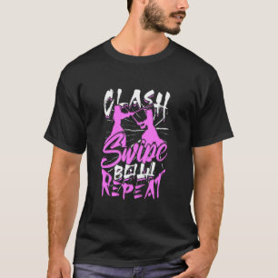 Kendo Japanese Martial Arts Clash Swipe Bow Repeat T-Shirt