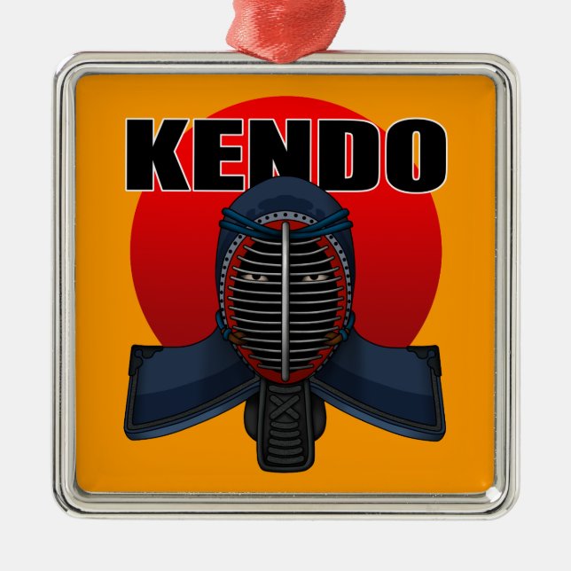 Kendo men1 metal ornament (Front)