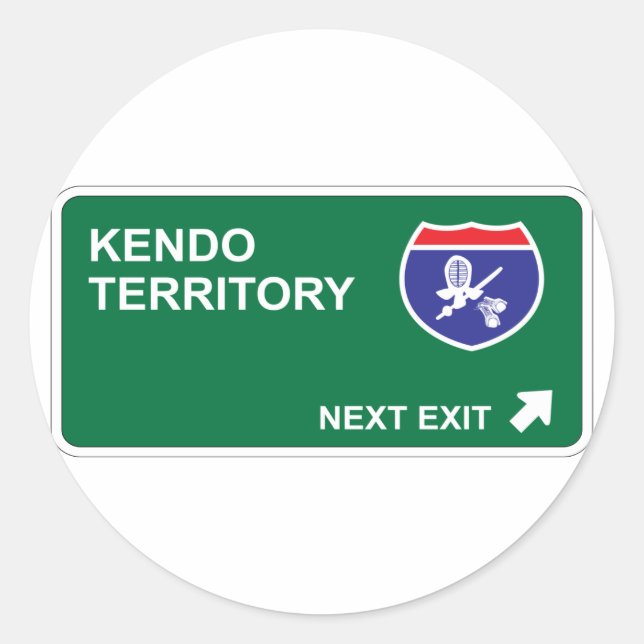 Kendo Next Exit Classic Round Sticker (Front)