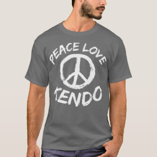 Kendo Saying Design Japan Sword Art Peace Love Ken T-Shirt