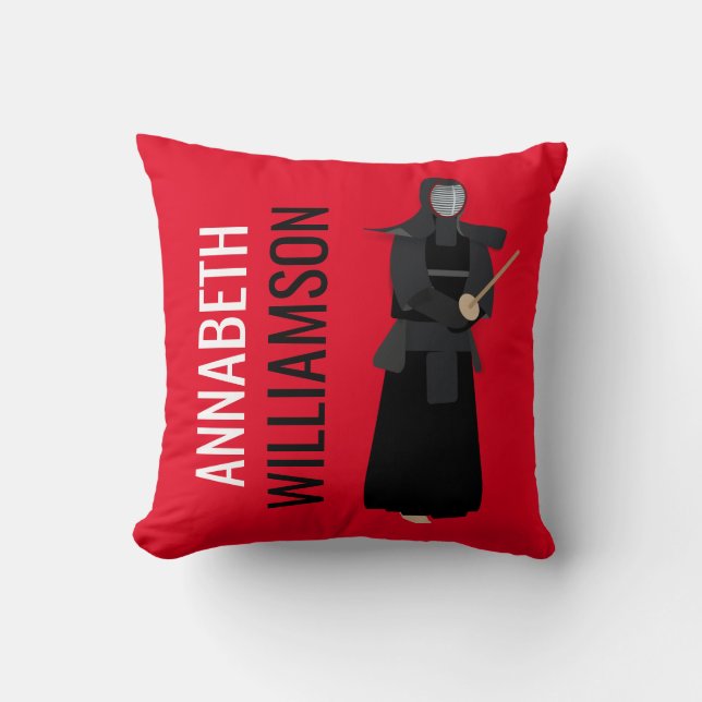 Kendo Throw Pillow (Front)