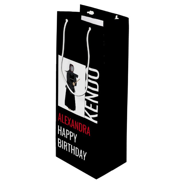 Kendo Wine Gift Bag (Front Angled)