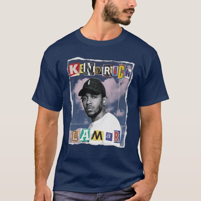 Kendrick Lamar Scrapbook Effect gift T-Shirt (Front)