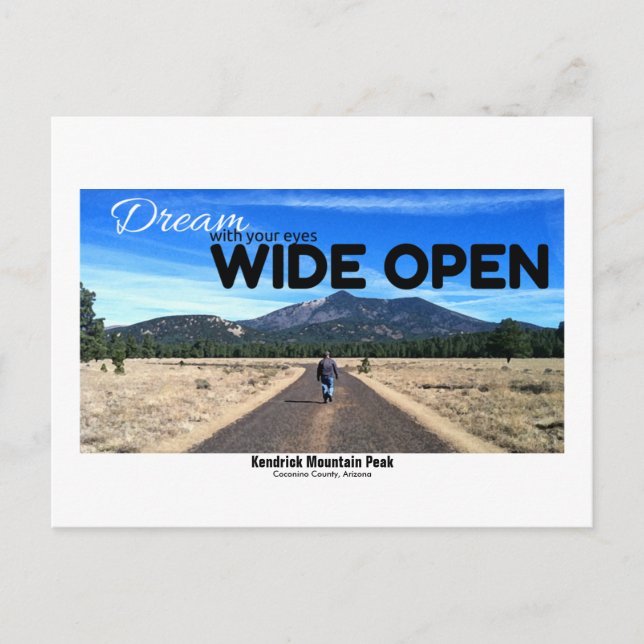 Kendrick Mountain Peak Photo Arizona Travel Postcard (Front)