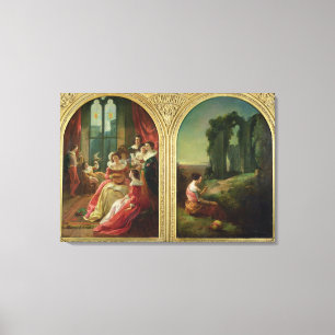 Kenilworth Castle - Past and Present, 1854 Canvas Print