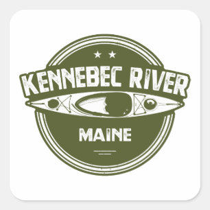 Kennebec River, Maine Square Sticker