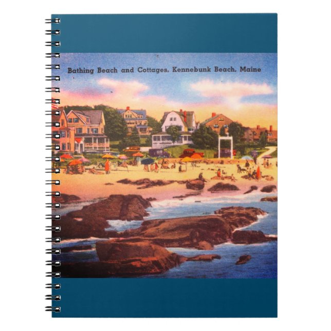 Kennebunk Beach, Maine Vintage Cottages Photo Notebook (Front)
