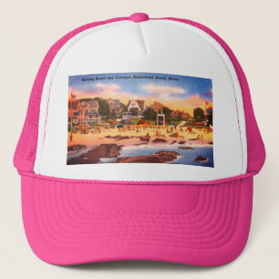 Kennebunk Beach, Maine Vintage Cottages Photo Trucker Hat