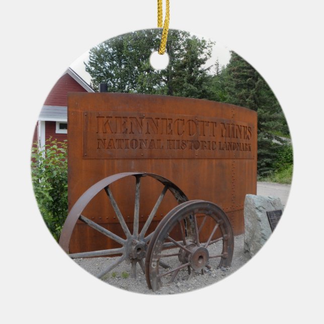 Kennecott Mine in Alaska Ceramic Ornament (Front)