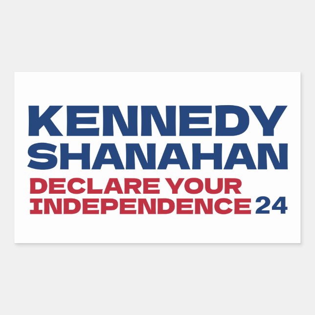 Kennedy and Shanahan 2024 Slogan Pin Button Sticker (Front)