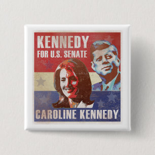 Kennedy Begins Campaign For Senate 2 Inch Square Button