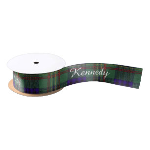 Kennedy clan Plaid Scottish tartan Satin Ribbon