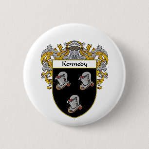 Kennedy Coat of Arms (Mantled) 2 Inch Round Button