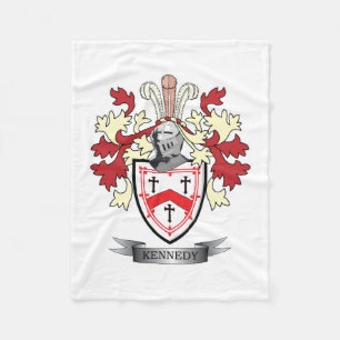 Kennedy Family Crest Coat of Arms Fleece Blanket