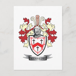Kennedy Family Crest Coat of Arms Postcard