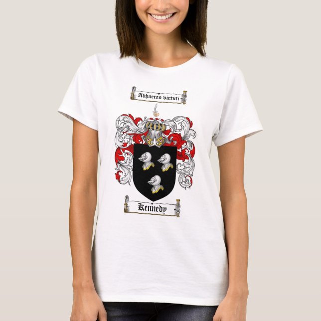KENNEDY FAMILY CREST -  KENNEDY COAT OF ARMS T-Shirt (Front)