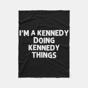 Kennedy Gift Funny Surname Family Tree Birthday Re Fleece Blanket