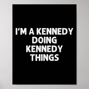 Kennedy Gift Funny Surname Family Tree Birthday Re Poster