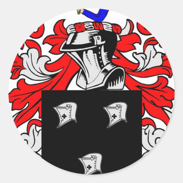 Kennedy (Irish) Coat of Arms Classic Round Sticker (Front)