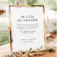 KENNEDY Modern In Lieu of Favours Wedding Poster