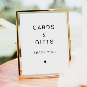 KENNEDY Modern Minimalist Cards & Gifts Wedding Po Poster