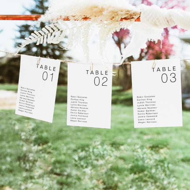 KENNEDY Modern Minimalist Table Seating Card (Creator Uploaded)