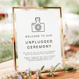 KENNEDY Modern Unplugged Ceremony Wedding Sign