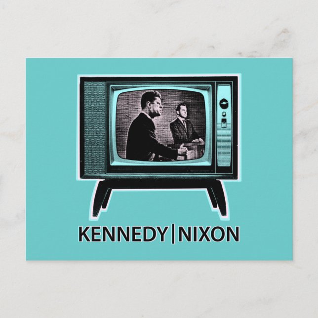 Kennedy Nixon 1960 TV Debate Postcard (Front)