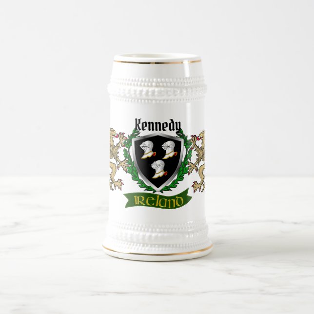 Kennedy/O'Kennedy Irish Shield Beer Stein (Center)