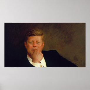 Kennedy Portrait in Biden's White House Poster