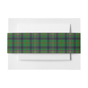Kennedy Scottish Tartan Belly Band Invitation Belly Band