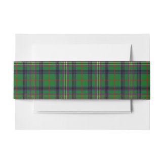Kennedy Scottish Tartan Belly Band Invitation Belly Band