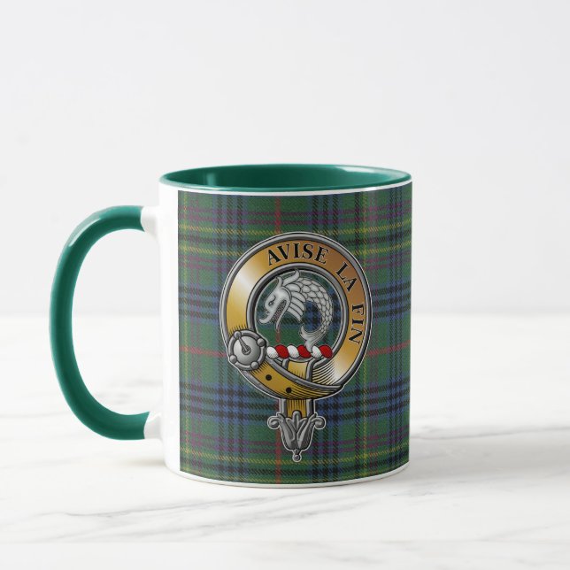 Kennedy Tartan & Badge Mug (Left)