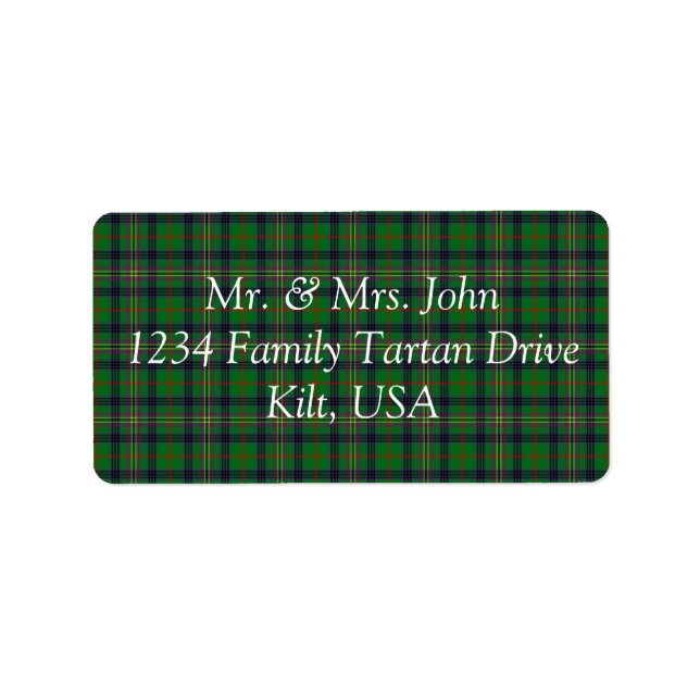 Kennedy Tartan Label (Front)