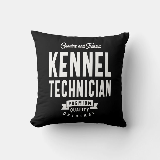 Kennel Technician Job Title Gift Throw Pillow (Front)