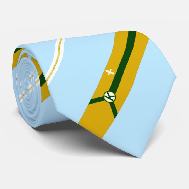 Kenner City (Louisiana) city flag Neck Tie (Rolled)