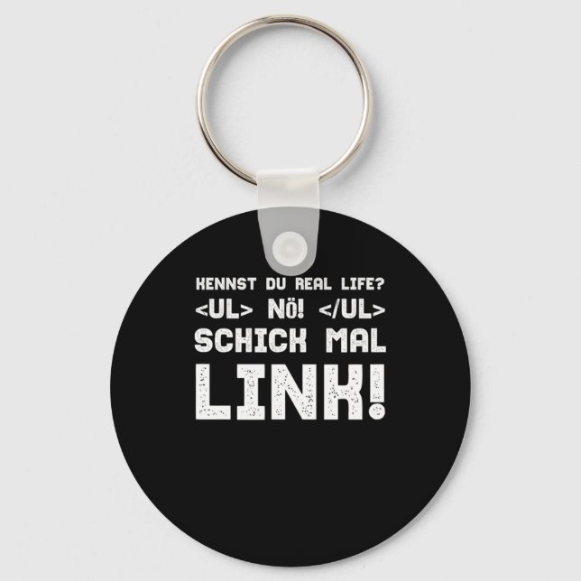 Kennst Du Real Life Nerd Computer Video Player Gif Keychain (Front)