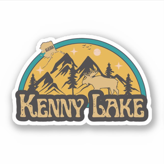 Kenny Lake, Alaska Sticker (Front)