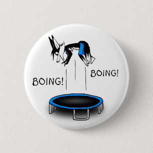 Kenny on trampoline 2 inch round button