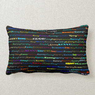Kenny Text Design I Lumbar Pillow
