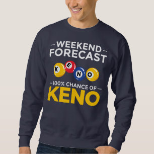 Keno Game Player Slot Machine Numbers Casino Sweatshirt